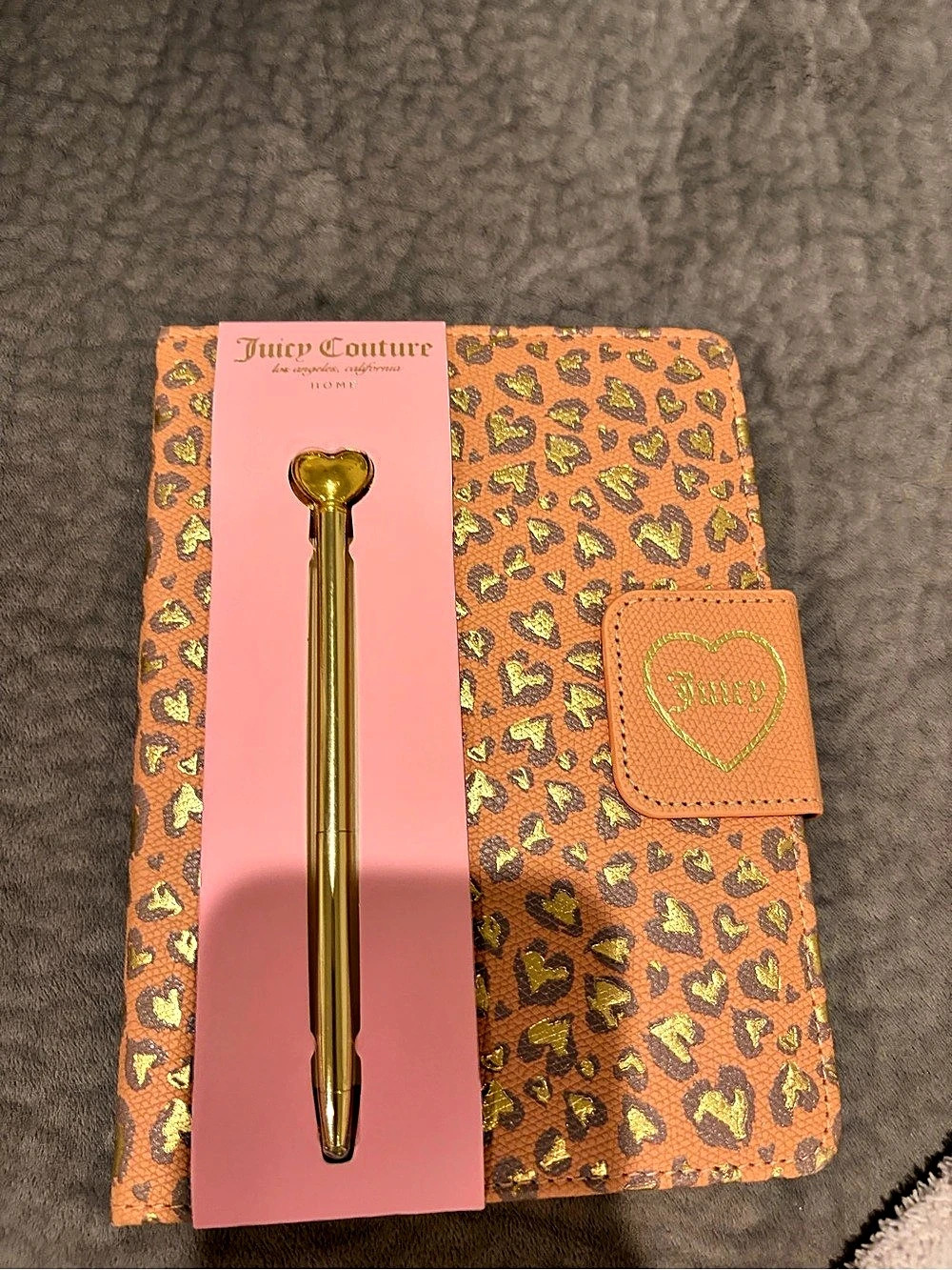 Juicy Couture Leopard Heart Journal with Heart Pen Set